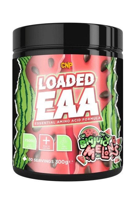CNP Loaded EAA essential amino acid formula in a watermelon flavor jar, promoting muscle recovery and performance.