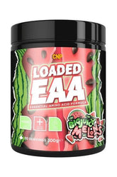 CNP Loaded EAA essential amino acid formula in a watermelon flavor jar, promoting muscle recovery and performance.