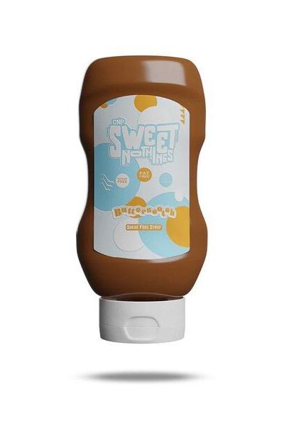 CNP Sweet Nothings Syrup bottle with playful design, zero calories, perfect for guilt-free indulgence.