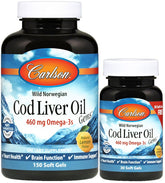 Carlson Labs - Wild Norwegian Cod Liver Oil Gems - 150 + 30 Sgels