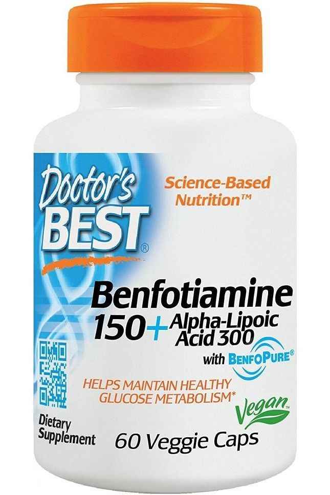 Doctor's Best - Benfotiamine 150 + Alpha-Lipoic Acid 300 - 60 vcaps
