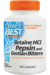 Doctor's Best - Betaine HCL Pepsin & Gentian Bitters - Nutri.se