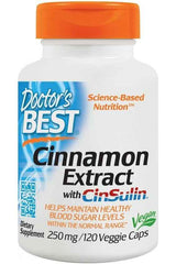 Doctor's Best - Cinnamon Extract with CinSulin, 250mg - 120 vcaps