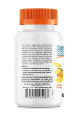 Doctor's Best CoQ10 Gummies bottle, mango flavor, supports heart health and energy production, 60 count.