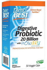 Doctor's Best - Digestive Probiotic, 20 Billion CFU - 30 vcaps