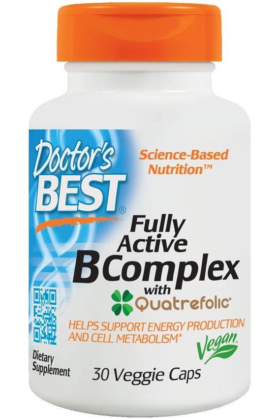 Doctor's Best - Fully Active B-Complex with Quatrefolic - Nutri.se