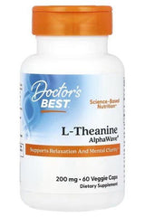Doctor's Best L-Theanine AlphaWave 60 vcaps dietary supplement for relaxation and mental clarity