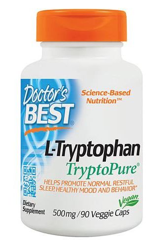 Doctor's Best - L-Tryptophan with TryptoPure, 500mg - 90 vcaps - Nutri.se