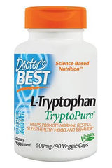 Doctor's Best - L-Tryptophan with TryptoPure, 500mg - 90 vcaps - Nutri.se