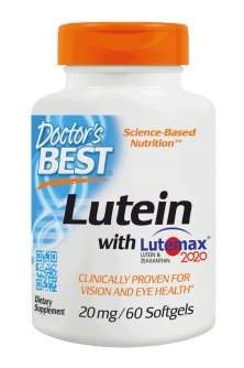 Doctor's Best - Lutein with Lutemax, 20mg - 60 softgels - Nutri.se