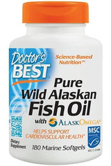 Doctor's Best - Pure Wild Alaskan Fish Oil with AlaskOmega - 180 softgels - Nutri.se
