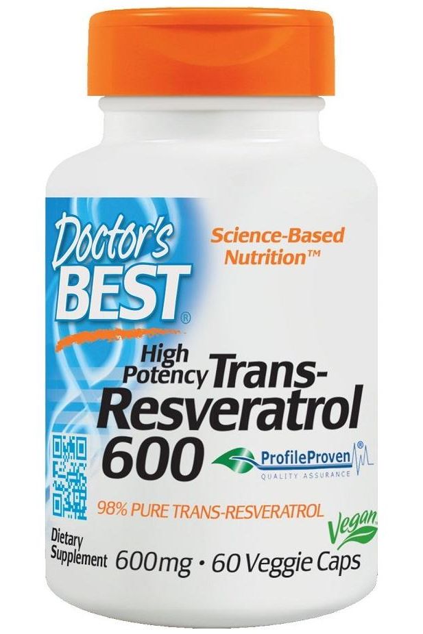 Doctor's Best - Trans-Resveratrol 600, 600mg - 60 vcaps - Nutri.se