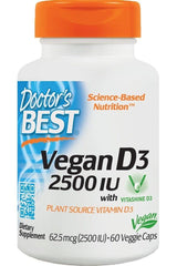 Doctor's Best - Vegan D3, 2500 IU - 60 vcaps - Nutri.se