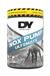 Dorian Yates Nox Pump Ultimate 400g pre-workout supplement in bubblegum flavor.
