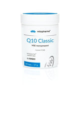 Dr. Enzmann Mse Q10 Classic 30mg product in a white container, high-quality antioxidant for energy production.