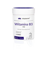 Dr. Enzmann MSE Vitamin B3 supplement jar, 180 capsules, promoting healthy skin and energy production.