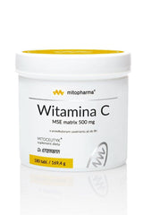 Dr. Enzmann Vitamin C MSE Matrix 500 mg dietary supplement in a white container