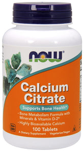 NOW Foods - Calcium Citrate With Minerals & Vitamin D-2 - 100 Tabs