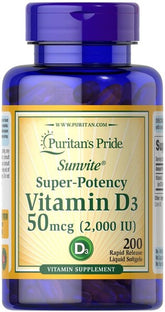 Puritan's Pride - Super-Potency Vitamin D3 - 90 Capsules