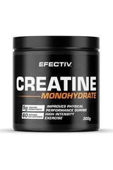 Efectiv Nutrition Creatine Monohydrate 300g container, boosts physical performance and muscle strength.