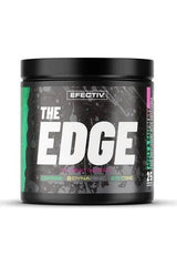 EFECTIV The EDGE pre-workout formula container, featuring transparent ingredients for enhanced energy and focus.