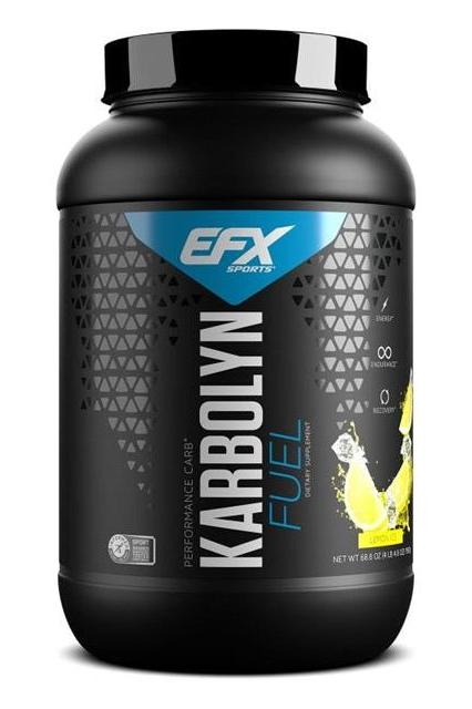 EFX Sports Karbolyn Fuel energy supplement, fast-absorbing, gluten-free, and sugar-free.