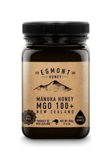 Egmont Honey Manuka Honey MGO 100+, 500g jar, pure New Zealand honey, rich flavor and natural benefits.