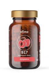 Ekamedica B17 Amygdalin supplement bottle with 60 capsules, natural apricot kernel extract.