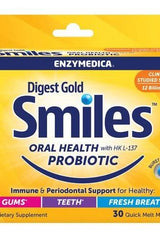 Enzymedica - Digest Gold Smiles, Burst of Mint - 30 quick melt mints - Nutri.se