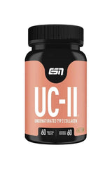 ESN UC-II Type 2 Collagen supplement bottle with 60 tablets for joint health and flexibility support.