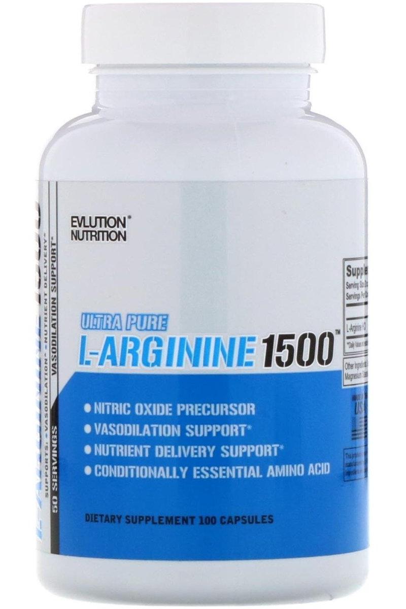 EVLution Nutrition - L-Arginine 1500 - 100 caps - Nutri.se