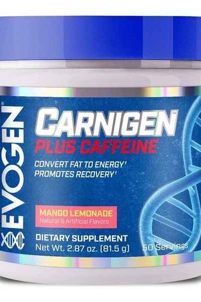 Evogen - Carnigen Plus Caffeine, Mango Lemonade - 81 grams