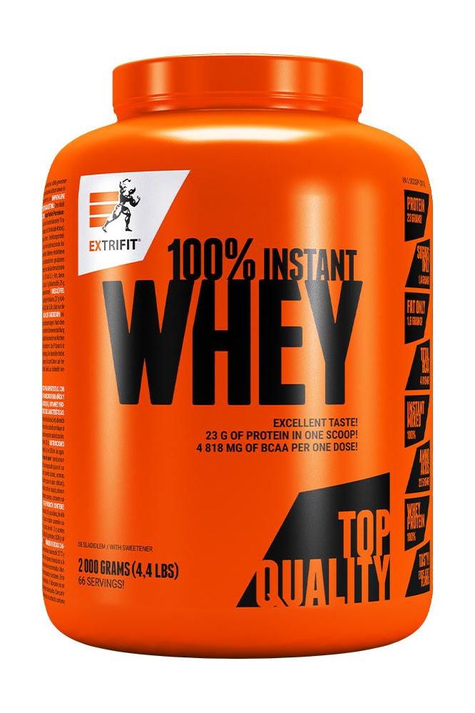 Extrifit 100% Instant Whey Protein jar with 2000g, featuring excellent taste and high protein content.