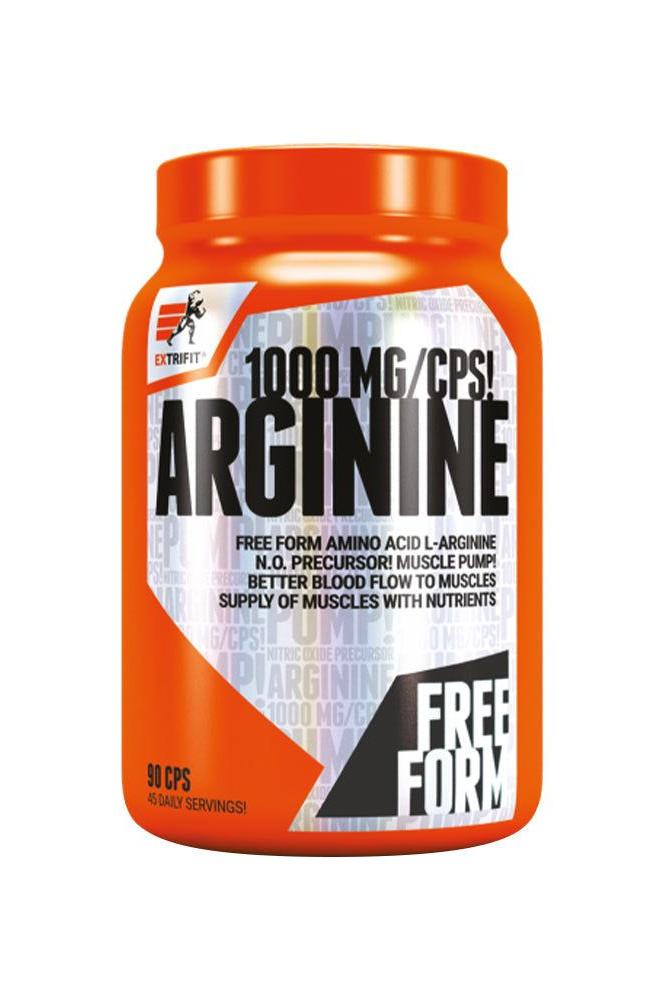 Extrifit Arginine 1000 mg capsules, 90 count, for better muscle pump and blood flow.