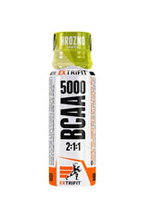 Extrifit BCAA 5000 mg drink, essential for muscle growth and recovery, available in grape flavor.