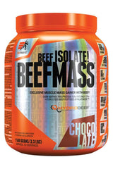 Extrifit Beefmass chocolate flavor, a muscle mass gainer with beef protein, 1500 grams, 33 servings.