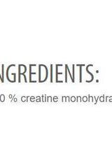 Ingredients list for Extrifit Creatine Germany: 100% creatine monohydrate for enhanced performance.