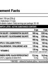 Nutrition facts for Extrifit Elastor Joint Guard, highlighting key ingredients and dosage information.