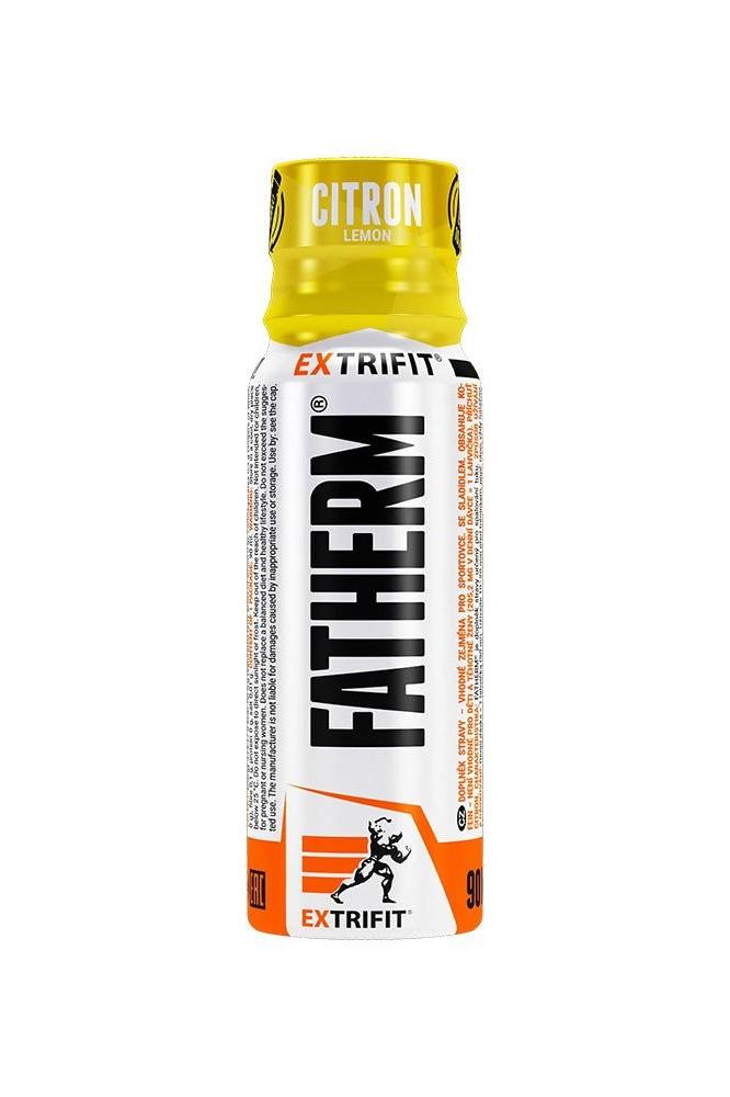 Extrifit Fatherm shot bottle promoting fat metabolism and weight loss, lemon flavor