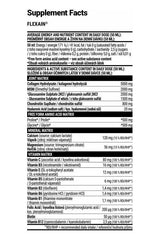 Supplement facts for Extrifit Flexain Joint Guard, highlighting key ingredients and nutrient content.