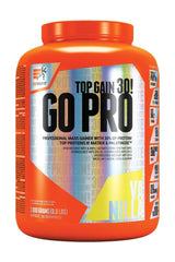 Extrifit Go Pro 30 Vanilla protein powder, 3000g mass gainer for muscle building and strength gain.