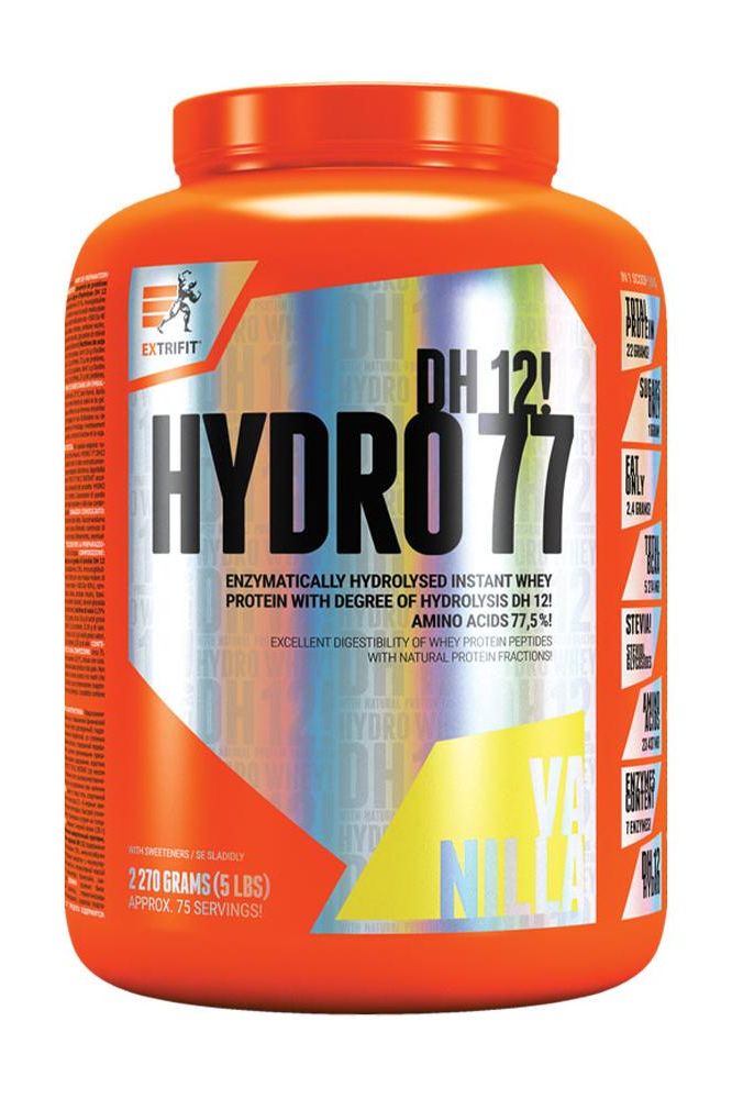 Extrifit Hydro 77 DH12 Vanilla protein powder, 2270 g, high bioavailability and quick absorption.