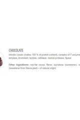 Extrifit Micelar Casein Chocolate flavor ingredients and protein content description.