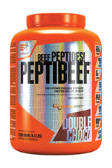 Extrifit Peptibeef Double Chocolate protein powder, 2000 g container, lactose-free beef peptides supplement.
