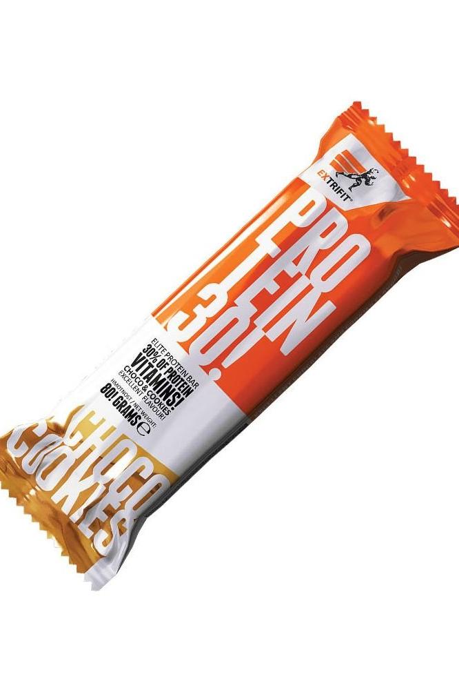 Extrifit Protein Bar 30% in Chocolate Cookie flavor, 80g, ideal for active women balancing work and fitness.