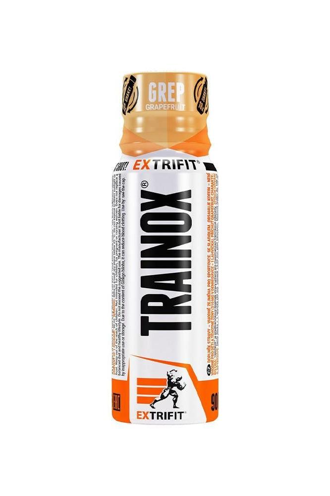 Extrifit TRAINOX pre-workout supplement in grapefruit flavor, ready-to-drink shot for energy and performance boost.