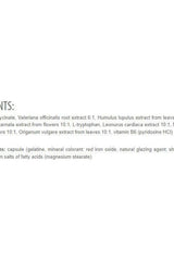 Ingredients list for Extrifit Sleep! caplets, including natural extracts and nutrients.