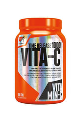Extrifit Vita-C 1000MG Time Release Tablets for immune support and antioxidant protection, 100 tablets in a container.
