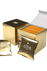 FA Fitness Authority Beauty Elixir Caviar Collagen packaging with golden sachets for skin rejuvenation and hydration.