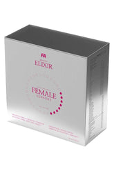 FA Beauty Elixir Female Support box, 30 sachets, designed for women's health, skin, hair, and nail support.